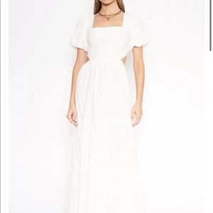 NWT 4SI3NA White Maxi Monet Dress